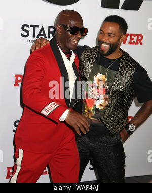 August 20, 2019, New York City, New York, USA: Designer DAPPER DAN und Schauspieler OMARI HARDWICK nehmen an der Saison sechs Weltpremiere der Starz 'Power' im Madison Square Garden statt. (Bild: © Nancy Kaszerman/ZUMA Draht) Stockfoto