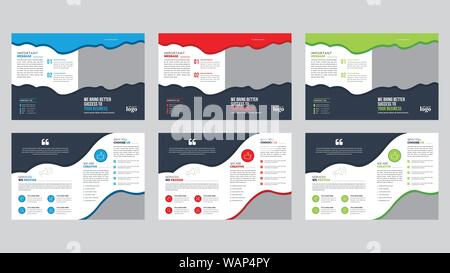 Bifold Broschüre Design Vorlage für jede Art von Unternehmen Stock Vektor