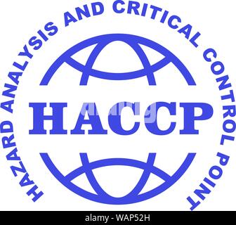 HACCP-Stempel - Gefahrenanalyse und kritische Kontrollpunkte Emblem Stock Vektor