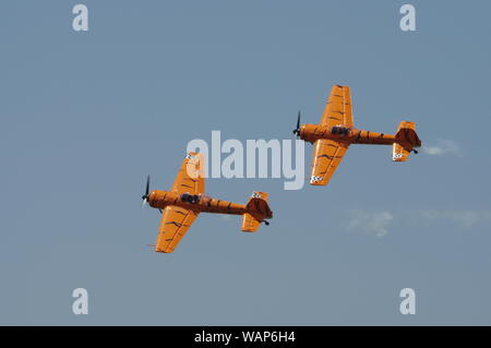 Yak-55/Tiger Kunstflugstaffel, Battle Creek, Juli 2019 (Yak 55, Airshow) Stockfoto