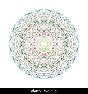 Bunte Edelstein Muster Mandala - Geometrische verzierten Vector Graphic Design von gekrümmten Steine Stock Vektor