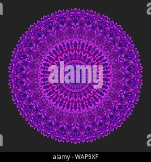 Florale Ornamente mandala Grafik - vektor design Element auf schwarzem Hintergrund Stock Vektor