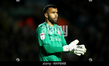 Brentford Torwart David Raya Martin während der Sky Bet Championship Match an der Elland Road, Leeds. Stockfoto