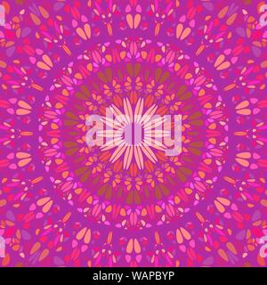 Geometrische psychedelischen orientalische Kies ornament Hintergrund - Blumig bunte abstract Vector Graphic Design Stock Vektor