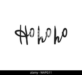Ho Ho Ho hand Weihnachten gezeichnet Schriftzug Stock Vektor