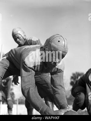 Daytona Beach, Florida. Cookman College. Frühling Fußball Praxis Stockfoto