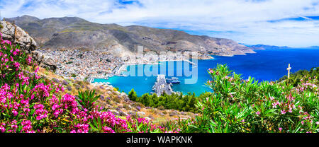 Wunderschöne Insel Kalymnos, Panoramaaussicht, Griechenland Stockfoto