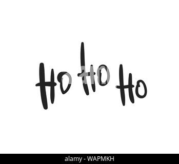 Ho Ho Ho hand Weihnachten gezeichnet Schriftzug Stock Vektor