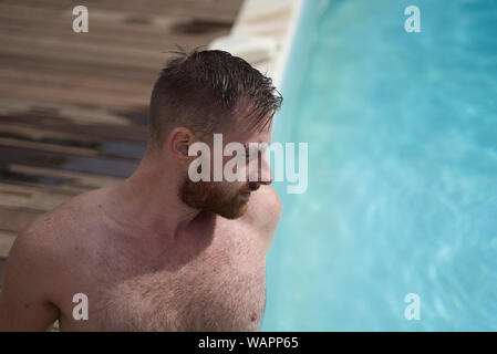 Einen roten Bart junge männliche model portrait Stockfoto