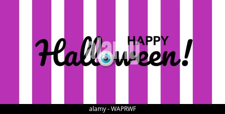 Buh. Halloween banner Hintergrund mit Augen. Schriftzug, Plakat, Karte Design Konzept. Vector Illustration Stock Vektor