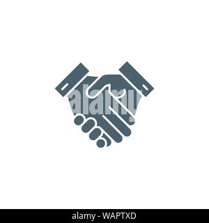 Handshake ergänzende Vektor glyph Icon Stock Vektor
