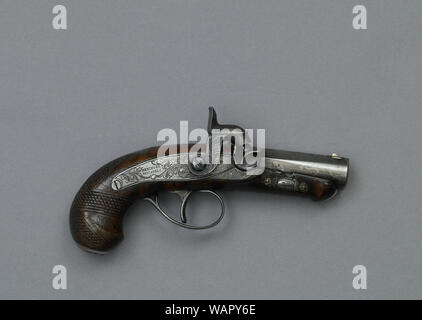 Derringer Pistole John Wilkes Booth Abraham Lincoln verwendet.] Artefakt in der Sammlung des Museums zu ermorden, National Park Service, Ford's Theater National Historic Site, Washington, D.C Stockfoto