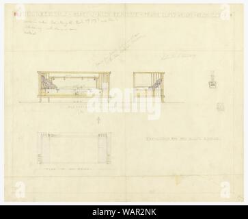 Zeichnung, Tag Couch für Frau Allen's Boudoir, Henry J. Allen Residence, Wichita, Kansas, 1917 Stockfoto