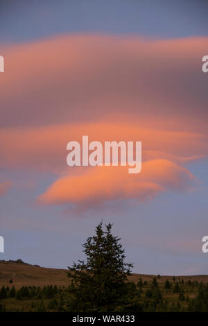 Sonnenuntergang auf Wolken, Hufeisen Becken, Pasayten Wüste, Washington State, USA Stockfoto