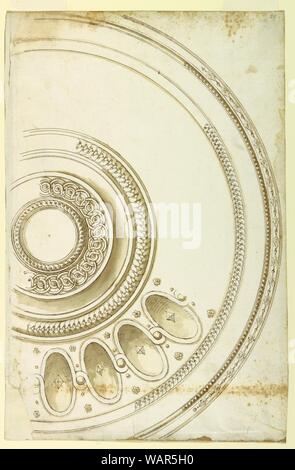 Zeichnung, Design für eine Vergoldete silberne Schale oder Platte, 1550-83 Stockfoto