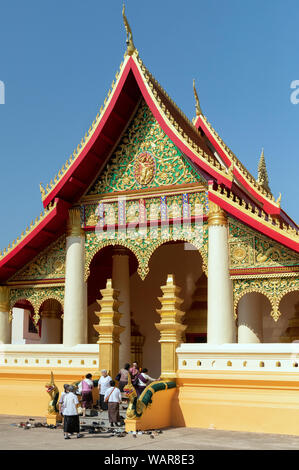 Asien, Südostasien, Laos, Vientiane, Wat Ong Teu Stockfoto