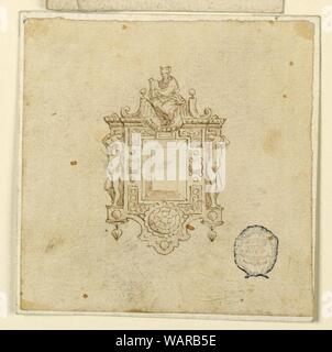 Zeichnung, Design für Anhänger mit Laurel Zweige, 16. Jahrhundert Stockfoto