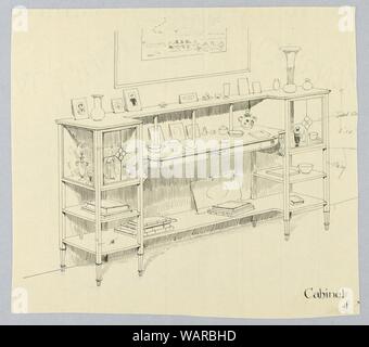 Zeichnung, Design für Sideboard - wie Gehäuse, 1900-05 Stockfoto