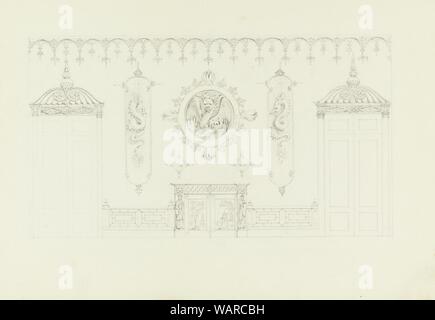 Zeichnung, Design für die Eingangshalle, Royal Pavilion, Brighton, 1819-20. Stockfoto