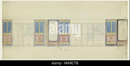 Zeichnung, Design für Fenster Wanddekoration, evtl. für Bibliothek, Royal Pavilion, Brighton, 1815-22. Stockfoto