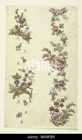 Zeichnung, Floral Design für bedruckte Textilien, 1800 - 1818 Stockfoto