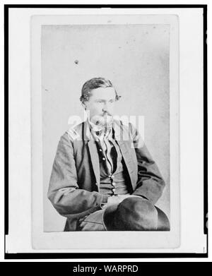 Dr. Felix Blazer, erster Assistent Chirurg in der 32Nd Indiana Regiment, Brustbild, Sitz, Vorderseite Stockfoto
