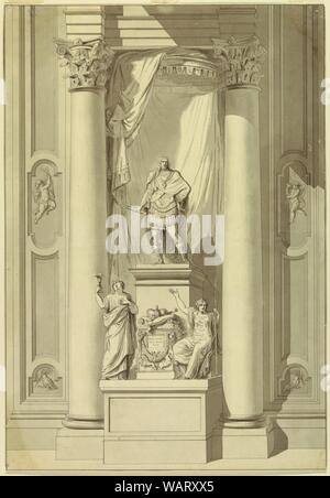 Zeichnung, Sepulchral Denkmal von James III (1688-1766) Stockfoto