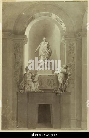 Zeichnung, Sepulchral Denkmal von James III (1688-1766), 1788 - 1793 Stockfoto