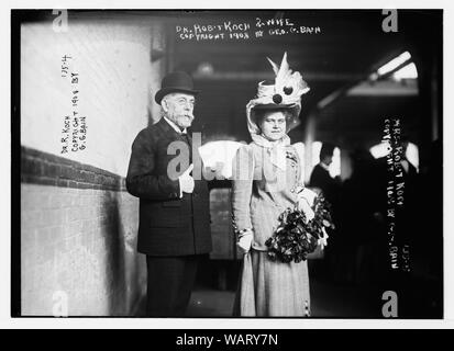 Dr. Robert Koch und Frau Stockfoto