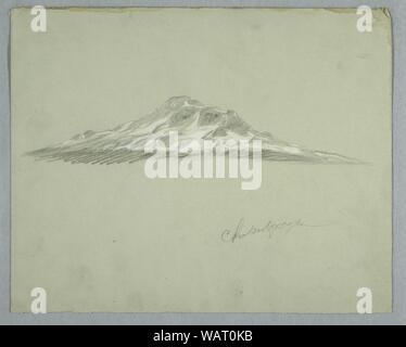 Zeichnung, schneebedeckten Gipfel des Mount Chimborazo, Ecuador, Juli 1857 Stockfoto