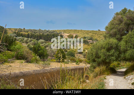 Ermita de Betlem Mallorca Spanien an einem sonnigen Frühlingstag Stockfoto