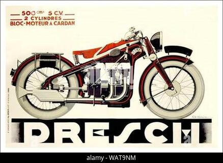 Dresch 500cc Motorrad 1935. Stockfoto