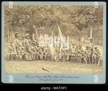 Drum Corps, 8 New York State Militia, Arlington, Va., Juni, 1861 Stockfoto