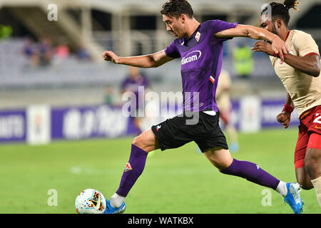 Firenze, Italien, 11. August 2019, Dusan Vlahovic (Fiorentina) während der Amichevole - Fiorentina vs Galatasaray Calcio Serie A-Kredit: LPS/Lisa Guglielmi Stockfoto