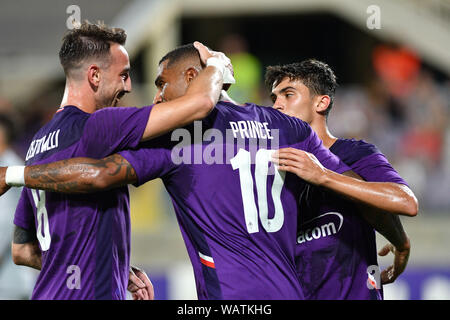 Firenze, Italien, 11. August 2019, Esultanza della Fiorentina während des Amichevole - Fiorentina vs Galatasaray Calcio Serie A-Kredit: LPS/Lisa Guglielmi/ Stockfoto