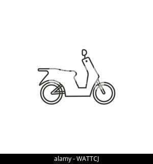 Motorrad, Motorrad-Symbol. Vector Illustration, flache Bauform. Stock Vektor