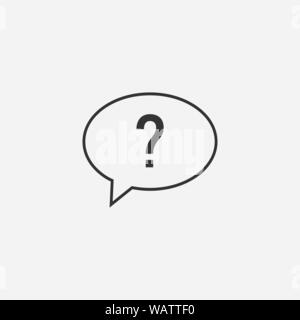 Hilfe, Abfrage, Fragezeichen, Symbol. Vector Illustration, flache Bauform. Stock Vektor