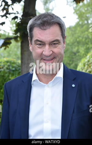 Köln, Deutschland. 21 Aug, 2019. Der Politiker Markus Söder, CSU, Ministerpräsident von Bayern zu Gast bei der ARD-Talkshow "maischberger. Der Woche 'Credit: Horst Galuschka/dpa/Horst Galuschka dpa/Alamy leben Nachrichten Stockfoto