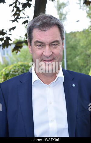 Köln, Deutschland. 21 Aug, 2019. Der Politiker Markus Söder, CSU, Ministerpräsident von Bayern zu Gast bei der ARD-Talkshow "maischberger. Der Woche 'Credit: Horst Galuschka/dpa/Horst Galuschka dpa/Alamy leben Nachrichten Stockfoto