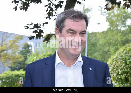 Köln, Deutschland. 21 Aug, 2019. Der Politiker Markus Söder, CSU, Ministerpräsident von Bayern zu Gast bei der ARD-Talkshow "maischberger. Der Woche 'Credit: Horst Galuschka/dpa/Horst Galuschka dpa/Alamy leben Nachrichten Stockfoto