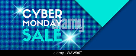 Cyber Monday im Verkauf. Lange banner Template Design Stockfoto