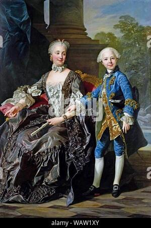 Duchesse de Choiseul-Amboise und Claude-Antoine - Gabriel de Choiseul-Beaupré. Stockfoto