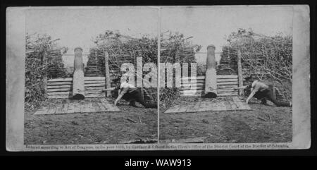 Attrappe von einer Kanone. Stockfoto