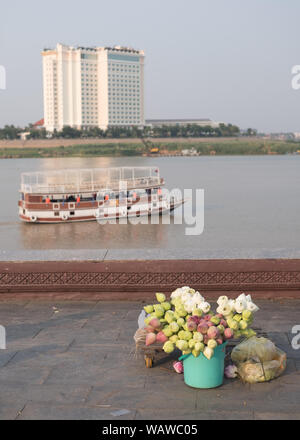 Phnom Penhs Riverside Stockfoto