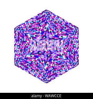 Abstrakte isoliert Mosaikfliesen ornament Hexagon Symbol Vorlage - bunte Vektor Element mit geometrischen Formen Stock Vektor