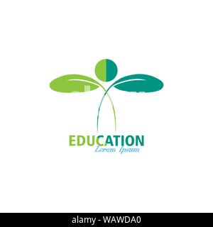 Natur Bildung logo Icon Design, Vektor, Abbildung Stock Vektor