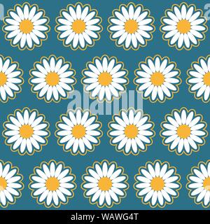 Nahtlose Muster Hintergrund mit Kamille, bunte Illustration, eps 10. Stock Vektor