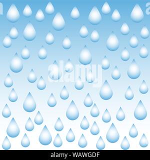 Vektor Zusammenfassung Hintergrund mit Wassertropfen auf den blauen Gradienten. EPS 10. Stock Vektor