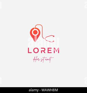 Die medizinische Lage vector Logo Design Illustration Stock Vektor