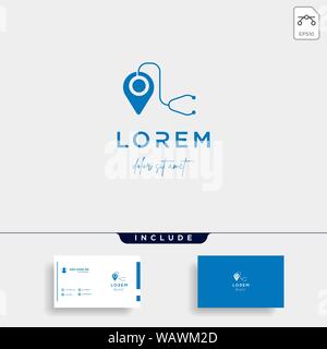 Die medizinische Lage vector Logo Design Illustration Stock Vektor